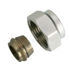 Соединитель латунь для медных труб Дн 14х3/4" обжим/ВР под евроконус Danfoss 013G4124