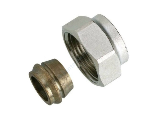 Соединитель латунь для медных труб Дн 15х3/4" обжим/ВР под евроконус Danfoss 013G4125