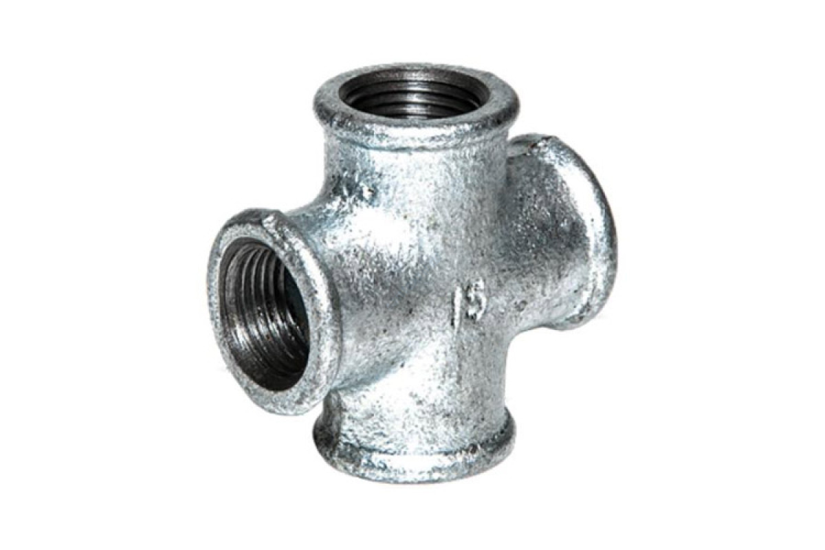 Крест прямой чугун оц Ду 25 (1") ВР/ВР Fittex