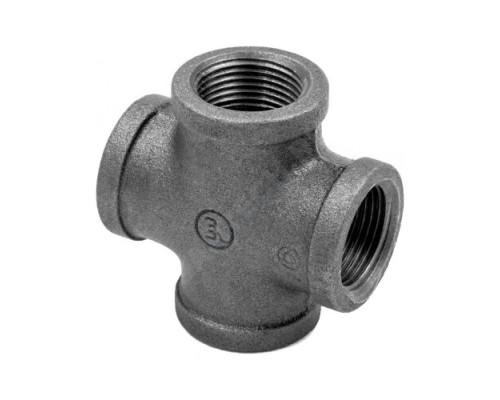 Крест прямой чугун Ду 40 (1 1/2") ВР/ВР Fittex PLUS