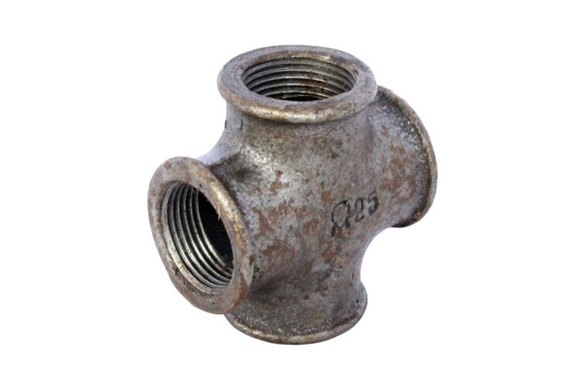 Крест прямой чугун Ду 50 (2") ВР/ВР Китай 