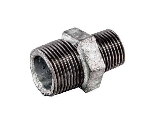 Ниппель переходной чугун оц Ду 20х15 (3/4"х1/2") НР Fittex