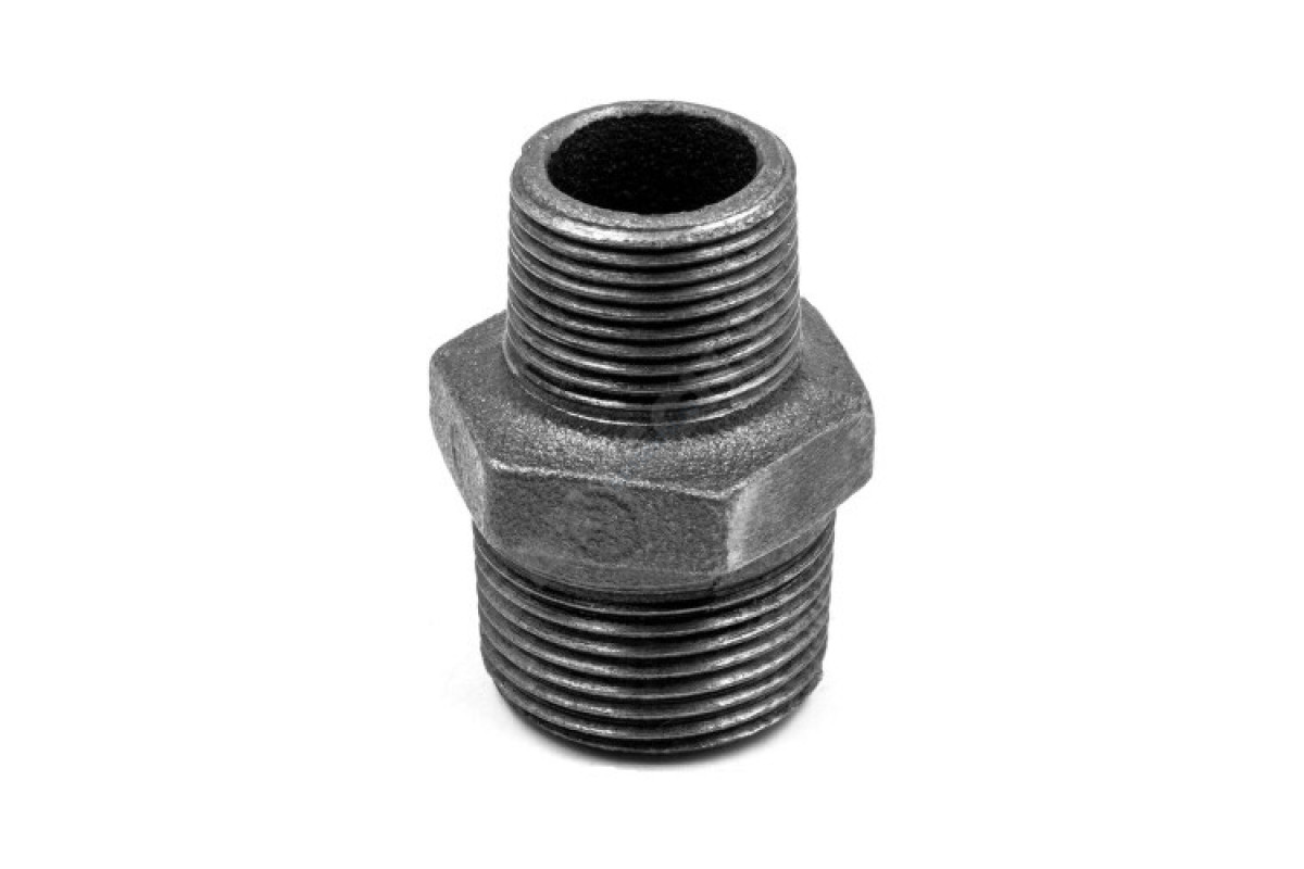 Ниппель переходной чугун Ду 32х25 (1 1/4"х3/4") НР Fittex PLUS