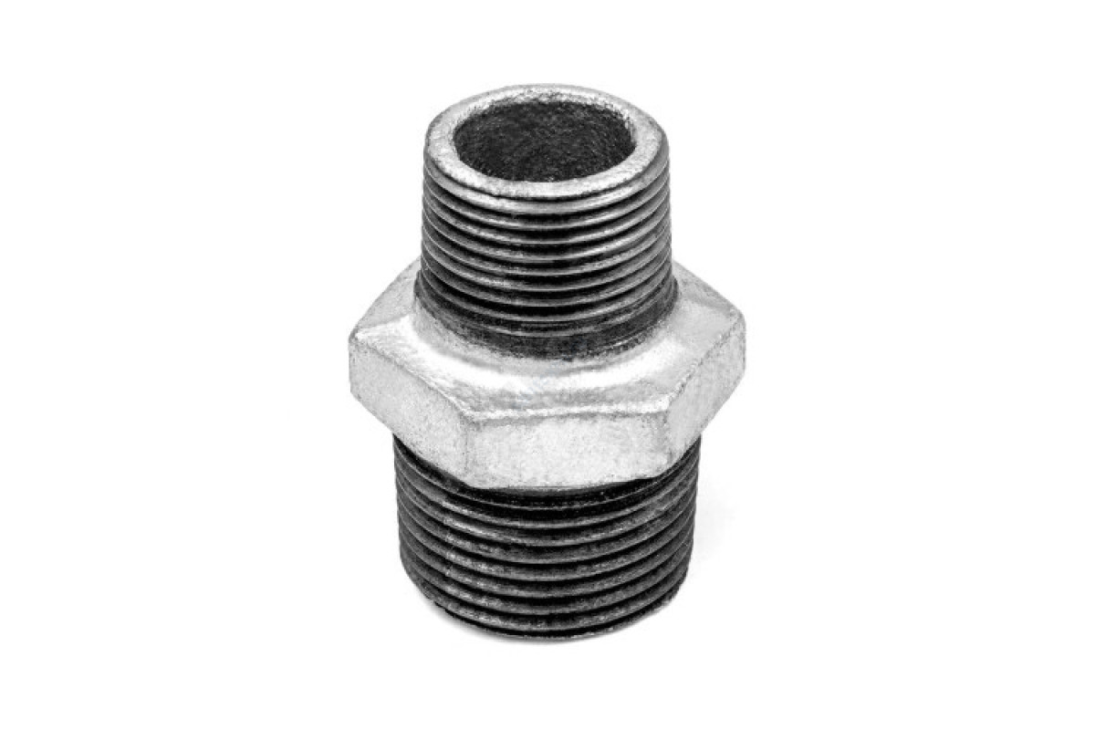 Ниппель переходной чугун оц Ду 20х15 (3/4"х1/2") НР Fittex PLUS