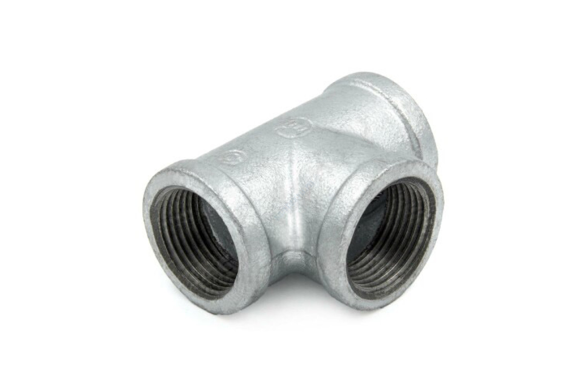 Тройник прямой чугун оц Ду 40 (1 1/2") ВР/ВР Fittex PLUS