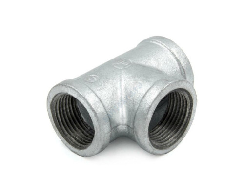 Тройник прямой чугун оц Ду 40 (1 1/2") ВР/ВР Fittex PLUS