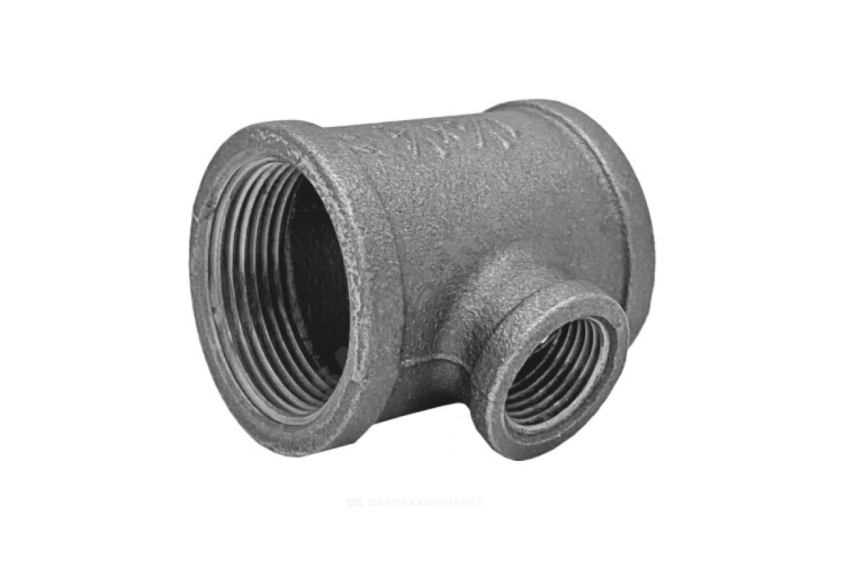Тройник переходной чугун Ду 20х15 (3/4"х1/2") ВР/ВР Fittex PLUS