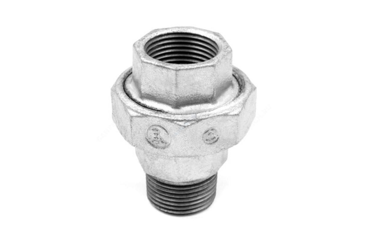 Соединитель прямой американка чугун оц Ду 40 (1 1/2") ВР/НР Fittex PLUS