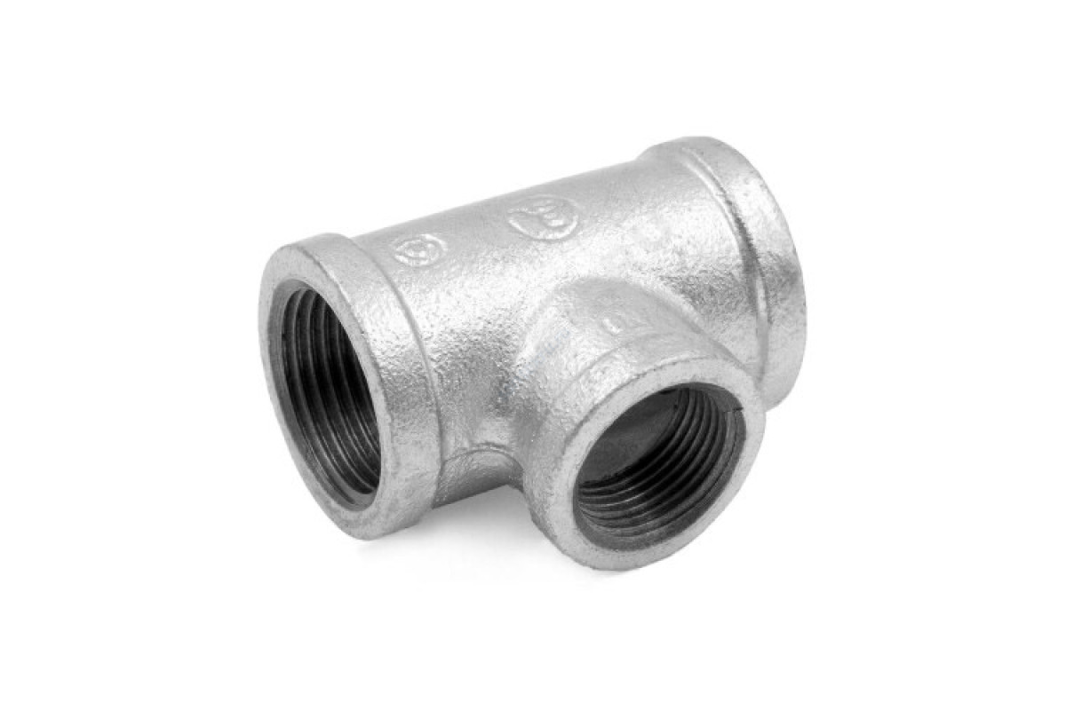 Тройник переходной чугун оц Ду 25х15 (1"х1/2") ВР/ВР Fittex PLUS