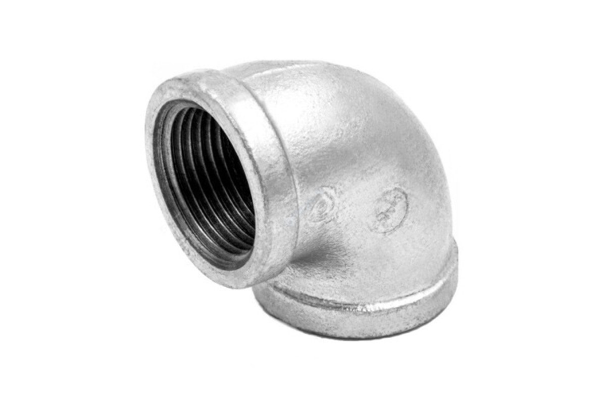 Угольник проходной чугун оц Ду 40 (1 1/2") ВР/ВР Fittex PLUS