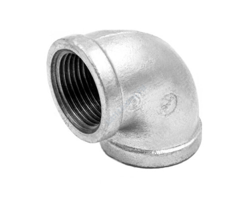 Угольник проходной чугун оц Ду 40 (1 1/2") ВР/ВР Fittex PLUS