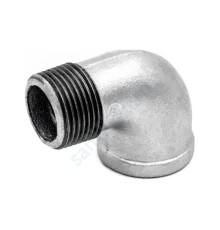 Угольник проходной чугун оц Ду 25 (1") ВР/НР Fittex PLUS