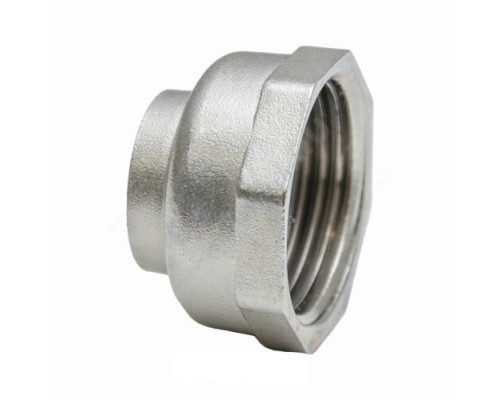 Муфта латунь никель переходная Ду 25х15 (1"х1/2") ВР LD 