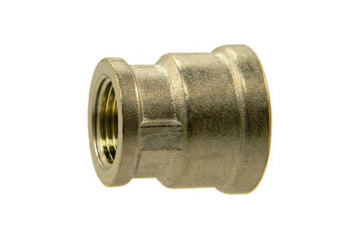 Муфта латунь переходная Ду 20х15 (3/4"х1/2") ВР/ВР