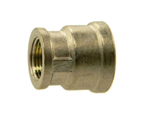Муфта латунь переходная Ду 20х15 (3/4"х1/2") ВР/ВР