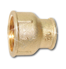 Муфта латунь переходная Ду 20х15 (3/4"х1/2") ВР/ВР Цветлит