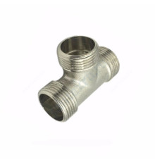 Тройник латунь никель Ду 15 (1/2") ВР/НР/ВР Китай