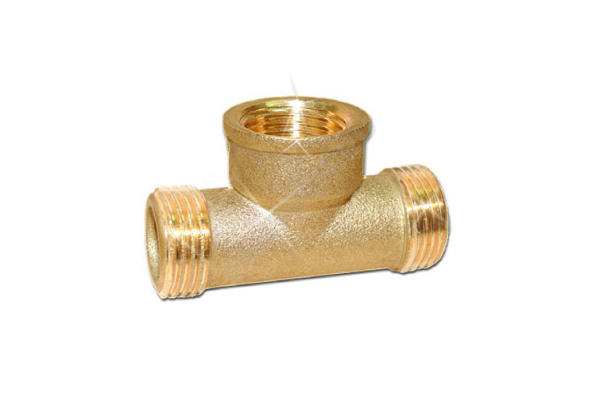 Тройник латунь Ду 15 (1/2") НР/ВР/НР Цветлит ZW50084 