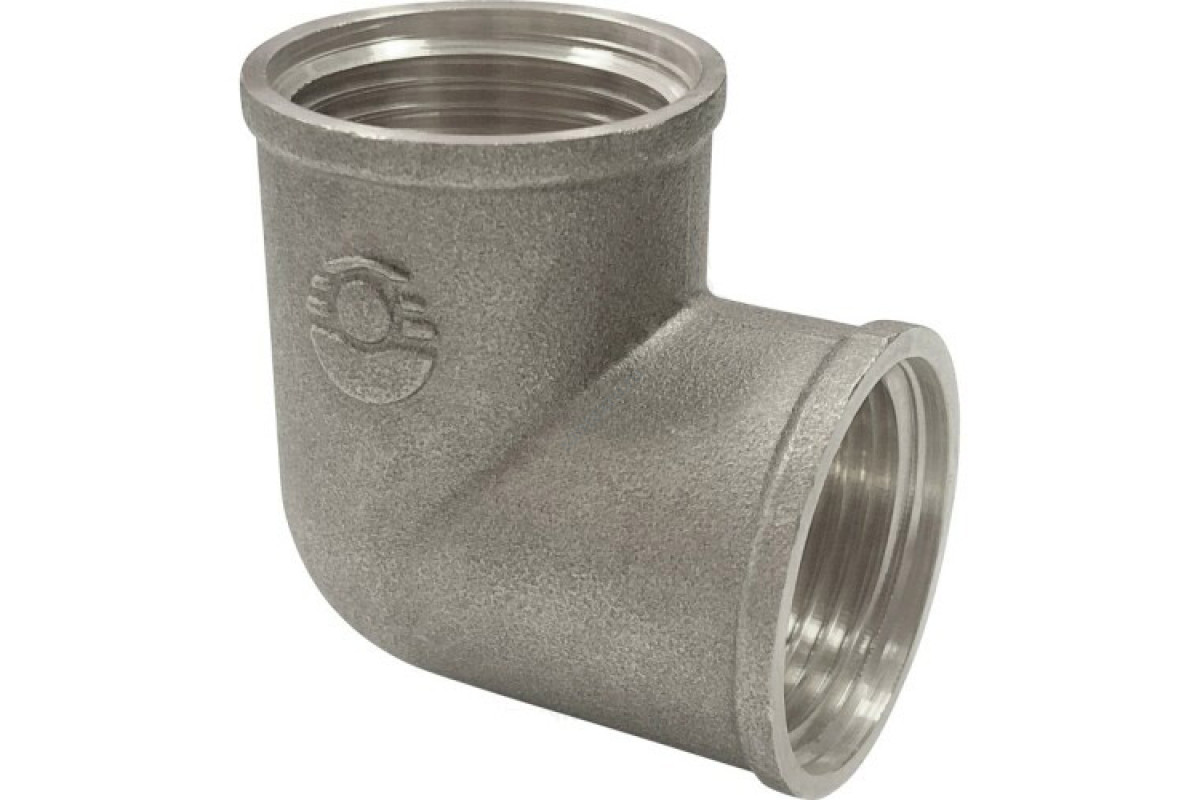 Угольник латунь никель Ду 15 (1/2") ВР/ВР VALFEX VF.090.N.012