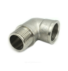 Угольник латунь никель Ду 20 (3/4") ВР/НР