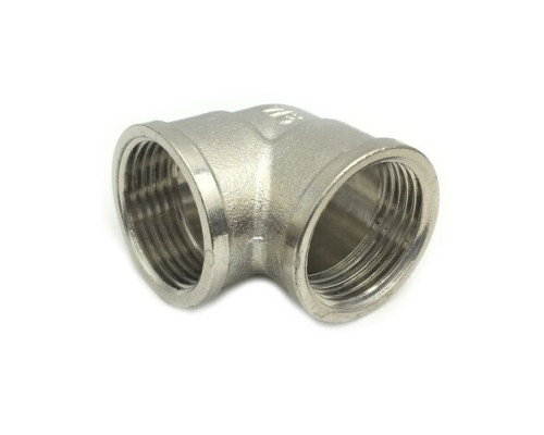 Угольник латунь никель Ду 20 (3/4") ВР/ВР