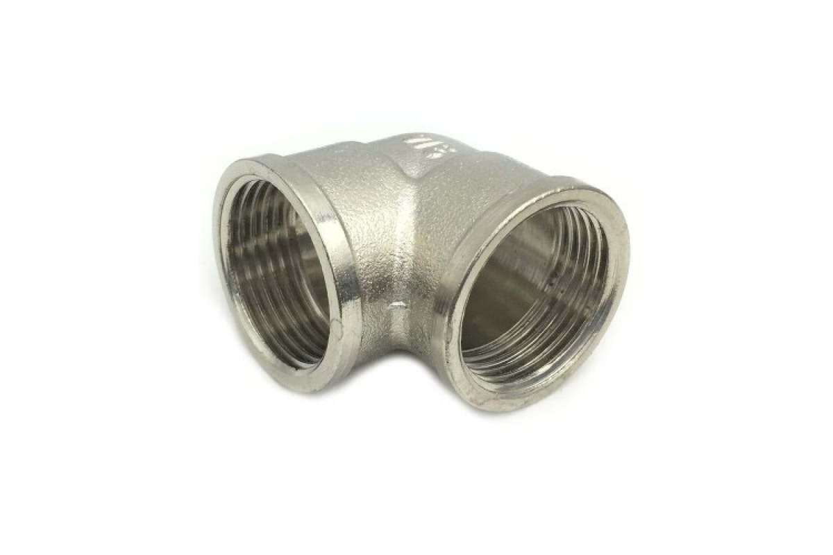 Угольник латунь никель Ду 40 (1 1/2") ВР/ВР