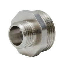 Ниппель латунь никель переходной Ду 20х15 (3/4"х1/2") НР LD LD.67.503.2015
