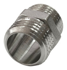 Ниппель латунь никель Ду 25 (1") НР VALFEX VF.582.N.100
