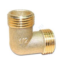 Угольник латунь Ду 15 (1/2") НР/НР Цветлит ZW50095