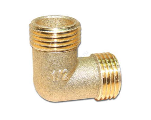 Угольник латунь Ду 15 (1/2") НР/НР Цветлит ZW50095