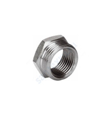 Футорка латунь никель Ду 15х10 (1/2"х3/8") НР/ВР LD LD.67.507.1510