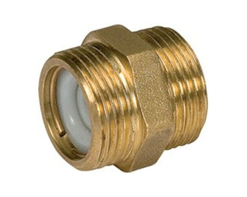 Ниппель латунь Ду 20 (3/4") со встроенным обратным клапаном ВР/ВР R189V Giacomini R189VY004  Ниппель латунь Ду 20 (3/4") со встроенным обратным клапаном ВР/ВР R189V Giacomini R189VY004