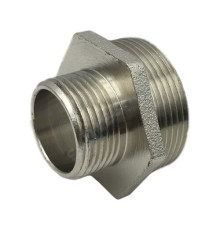 Ниппель латунь никель переходной Ду 32х15 (1 1/4") НР
