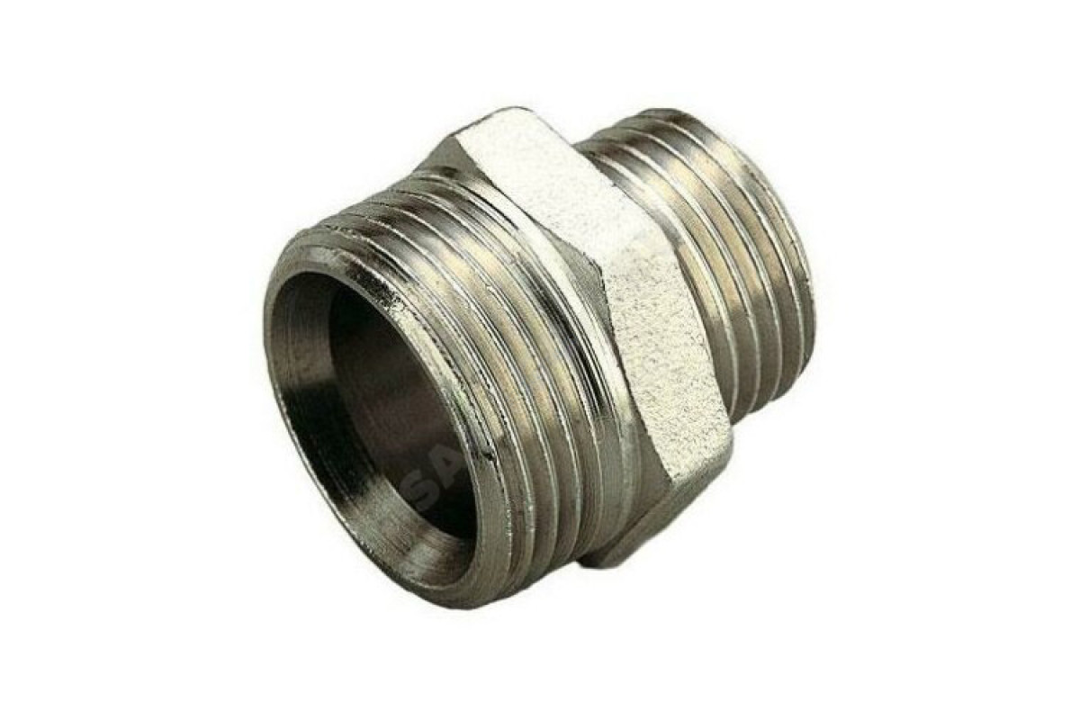 Ниппель латунь переходной Ду 20х15 (3/4"х1/2") НР Россия