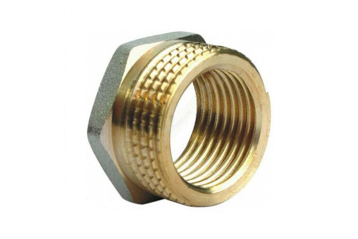 Футорка латунь Ду 15 (1/2"х1/16") под импульсную трубку НР/ВР Апогей 310009