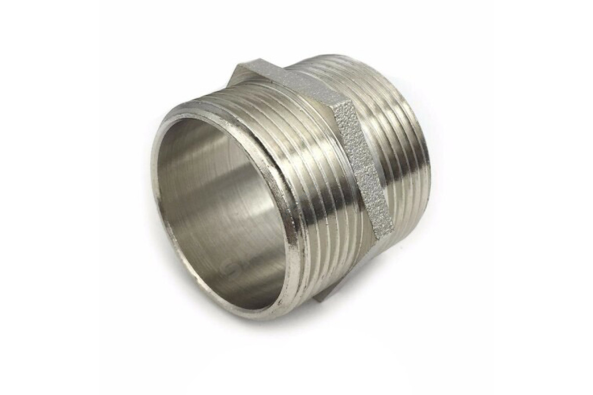 Ниппель латунь никель Ду 40 (1 1/2") НР Китай