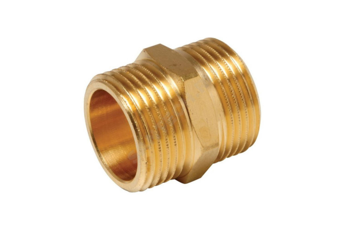 Ниппель латунь Ду 15 (1/2") НР Цветлит ZW50053