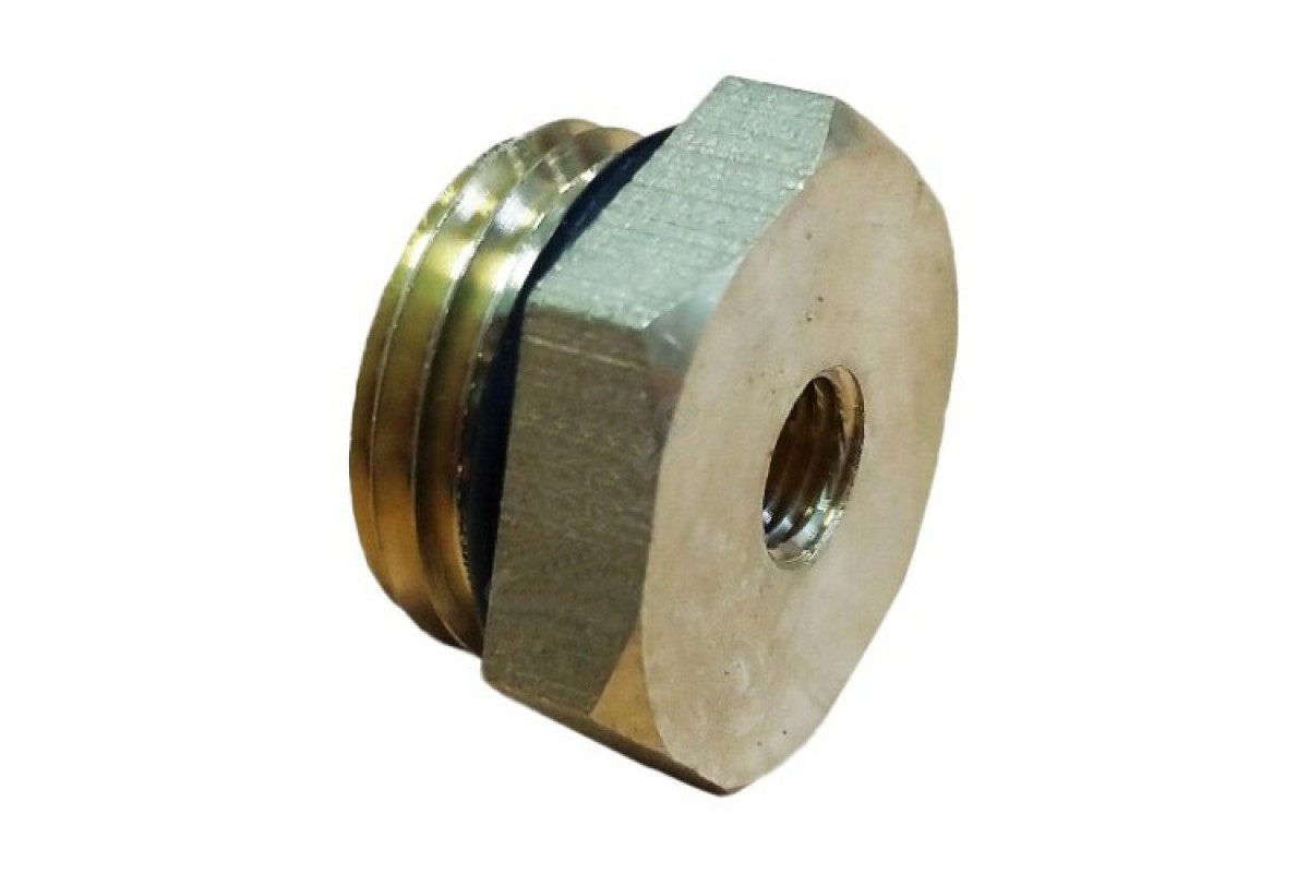 Футорка латунь Ду 15х8 (1/2"х1/4") с резиновым кольцом НР/ВР Апогей 310013