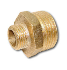 Ниппель латунь переходной Ду 20х15 (3/4"х1/2") НР Цветлит ZW50058