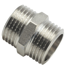 Ниппель латунь никель Ду 32 (1 1/4") НР AQUALINK 02527 