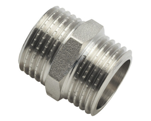 Ниппель латунь никель Ду 32 (1 1/4") НР AQUALINK 02527 