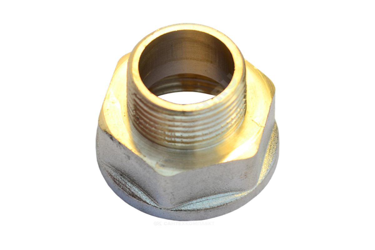 Переход латунь никель реборда Ду 20х15 (3/4"х1/2") ВР/НР