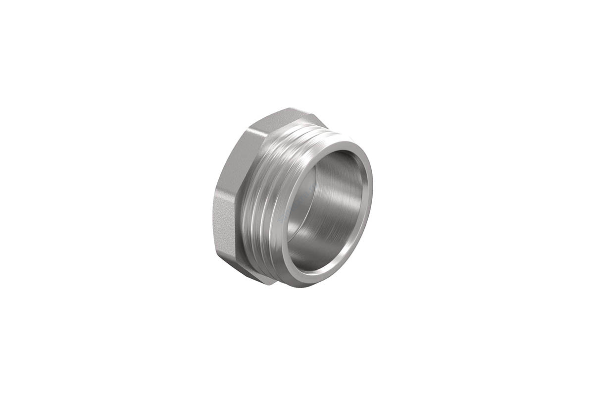 Заглушка латунь никель Ду 20 (3/4") НР LD LD.67.505.20