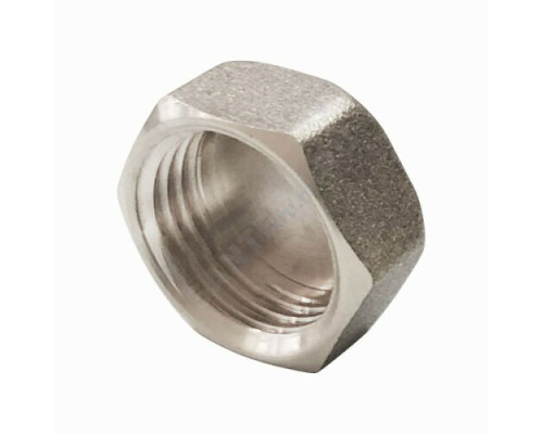 Заглушка латунь никель Ду 15 (1/2") ВР VALFEX VF.590.N.012