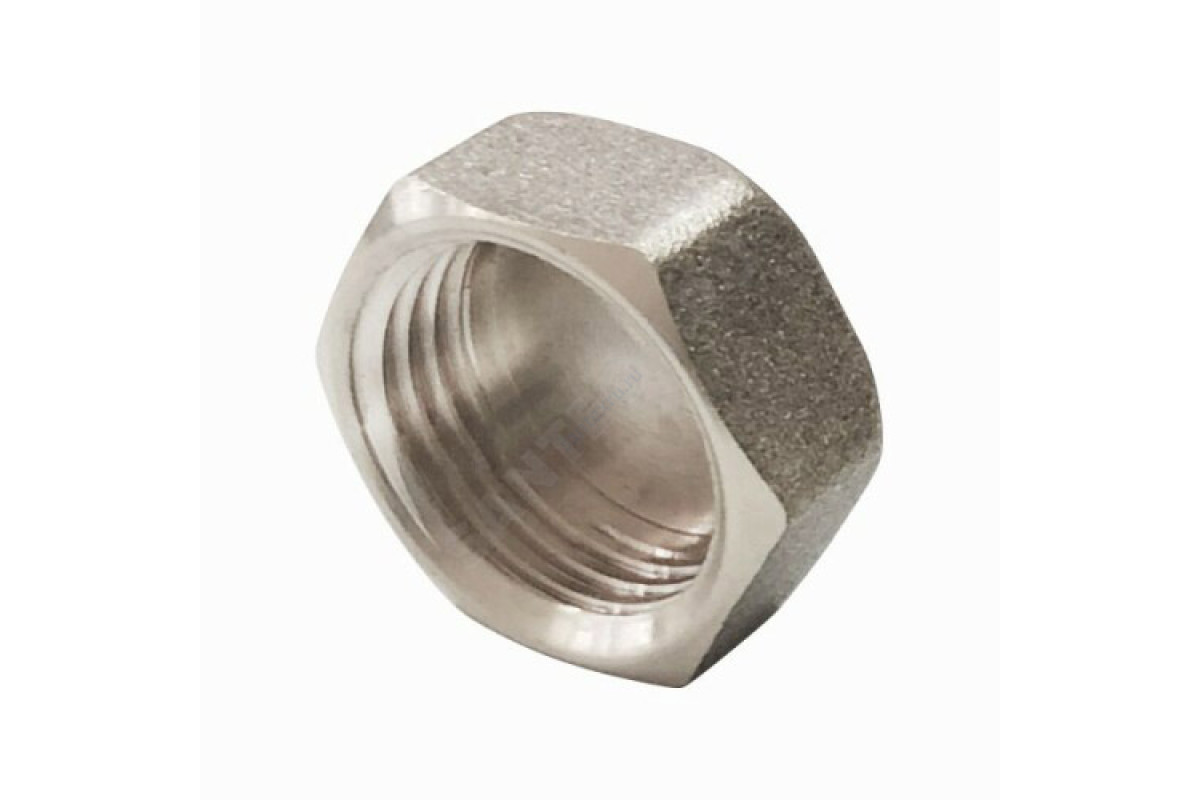 Заглушка латунь никель Ду 20 (3/4") ВР VALFEX VF.590.N.034