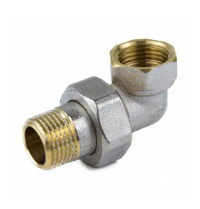 Соединитель латунь никель американка Ду 15 (1/2") угловой ВР/НР 9015 ГОСТ 32585-2013 Aquasfera 9015-01