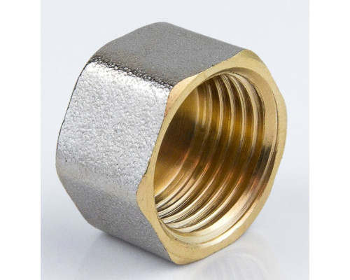 Заглушка латунь никель Ду 25 (1") ВР 9016 ГОСТ 32585-2013 Aquasfera 9016-03