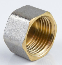 Заглушка латунь никель Ду 32 (1 1/4") ВР 9016 ГОСТ 32585-2013 Aquasfera 9016-04