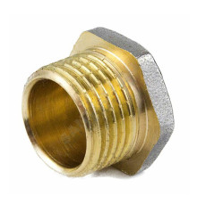 Заглушка латунь никель Ду 15 (1/2") НР 9017 ГОСТ 32585-2013 Aquasfera 9017-01