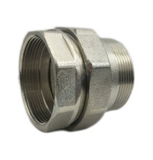 Соединитель латунь никель американка Ду 40 (1 1/2") прямой ВР/НР Китай